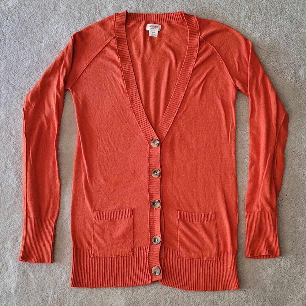 Mossimo Supply Co Cardigan Vintage Y2K Orange Women's Small